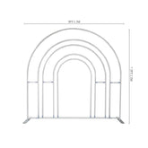 Lofaris Silver 5X7.5FT Hollow Rainbow Arch Backdrop Stand